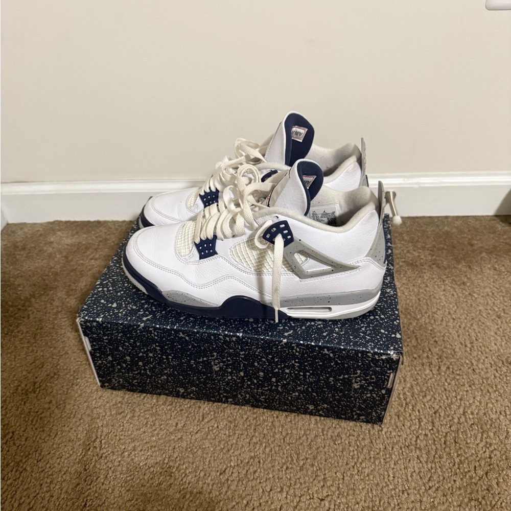 Jordan White and Navy Sneakers